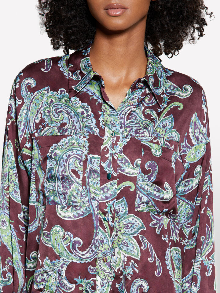 Paisley pattern shirt - women's shirts - Multi-color | Sisley image number 4